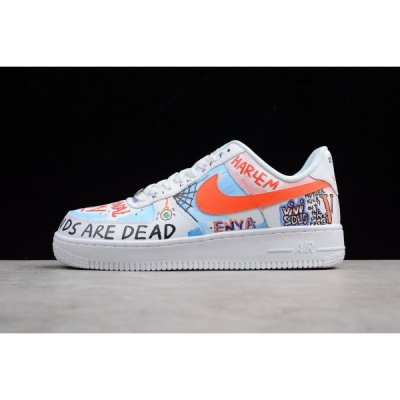 Nike Air Force 1 Low Graffiti Harlem Beyaz Renkli Kaykay Ayakkabı Türkiye - SWZ58R6T